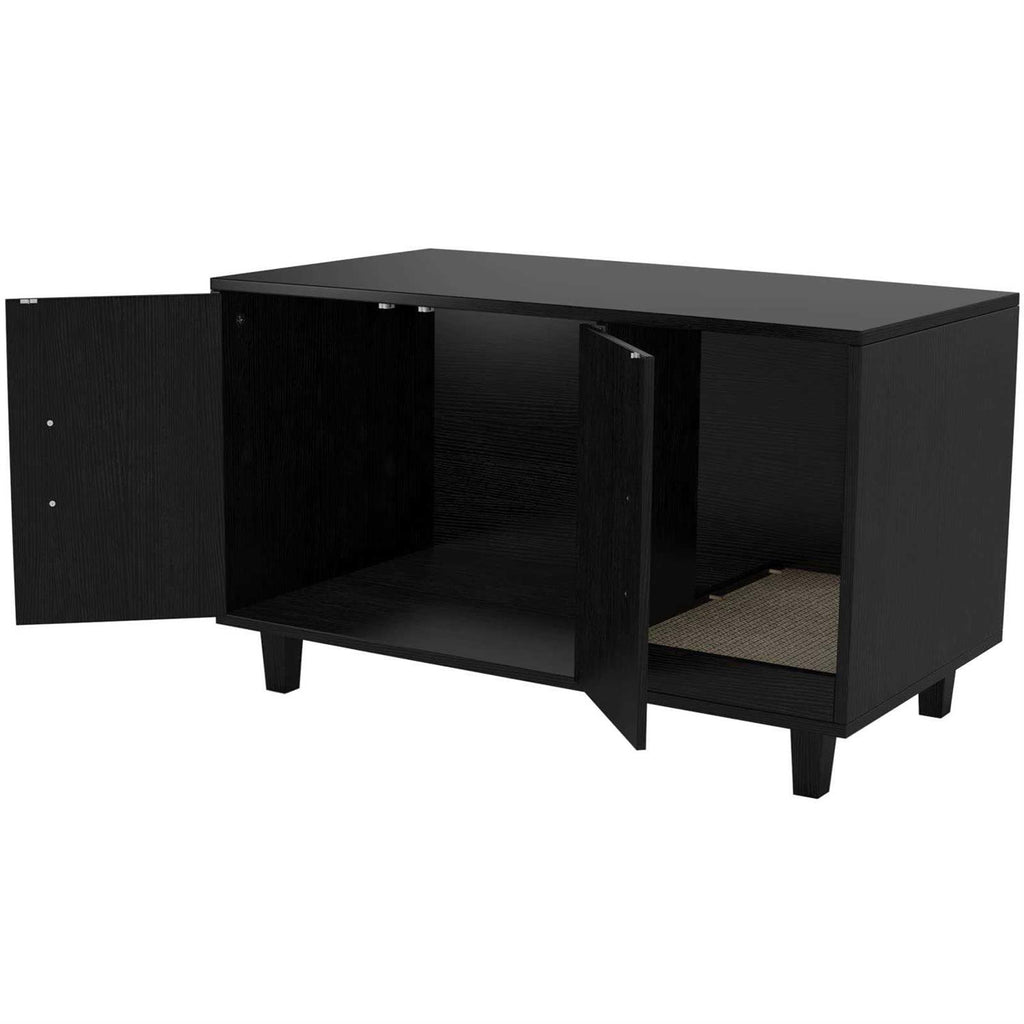 Cat Litter Box Enclosure with Scratch Pad Q6085