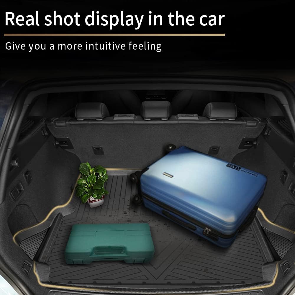 Heavy Duty Waterproof Custom Fit Trunk Cargo Liner Mat Tray (Black) Pack of 2 Y820755