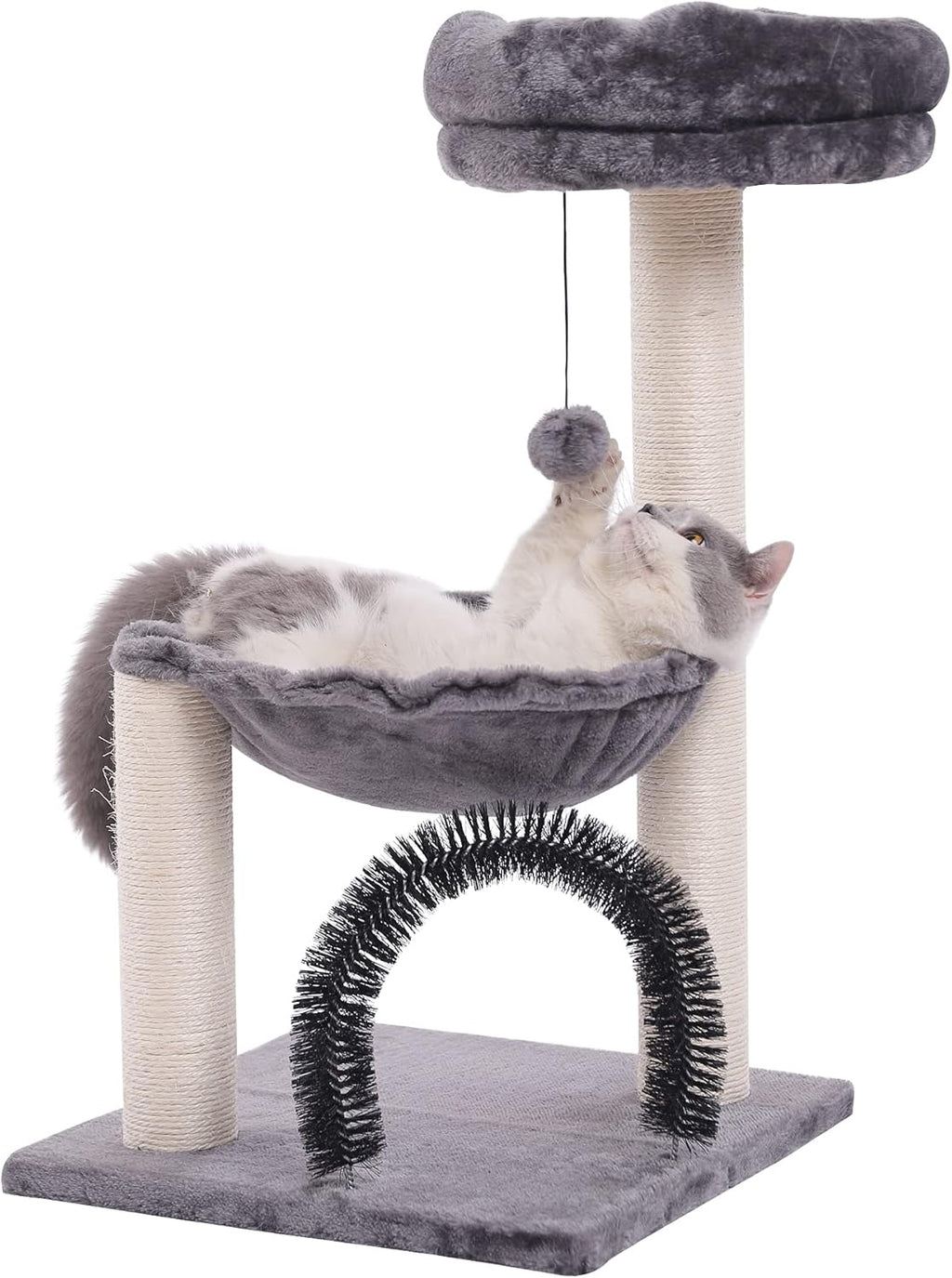 Multi-Level Cat Tree with Scratching Posts Plush Basket & Perch, Pack of 2 P595220
