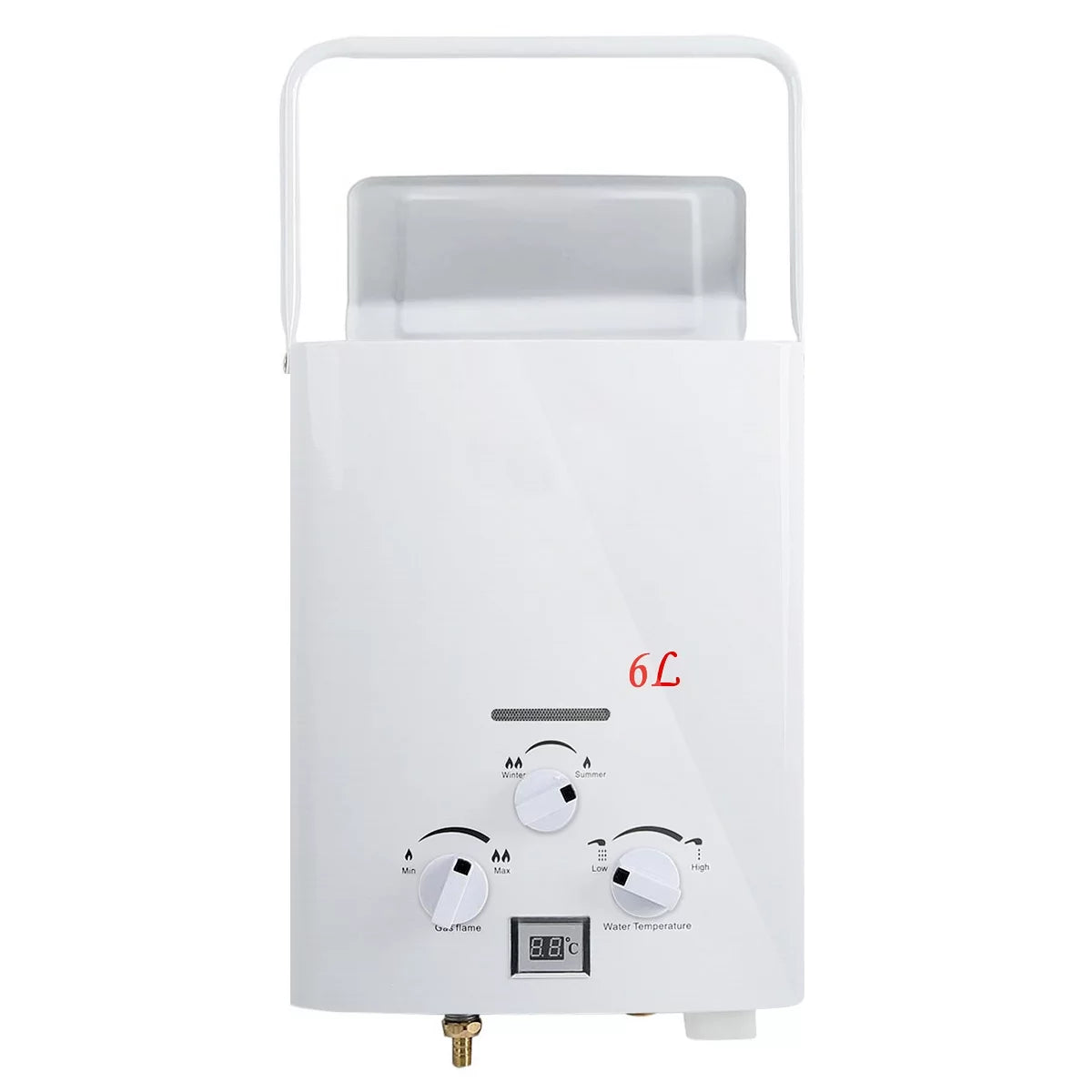 6L Portable Tankless Water Heater 1.6 GPM LPG with Digital Display V489027