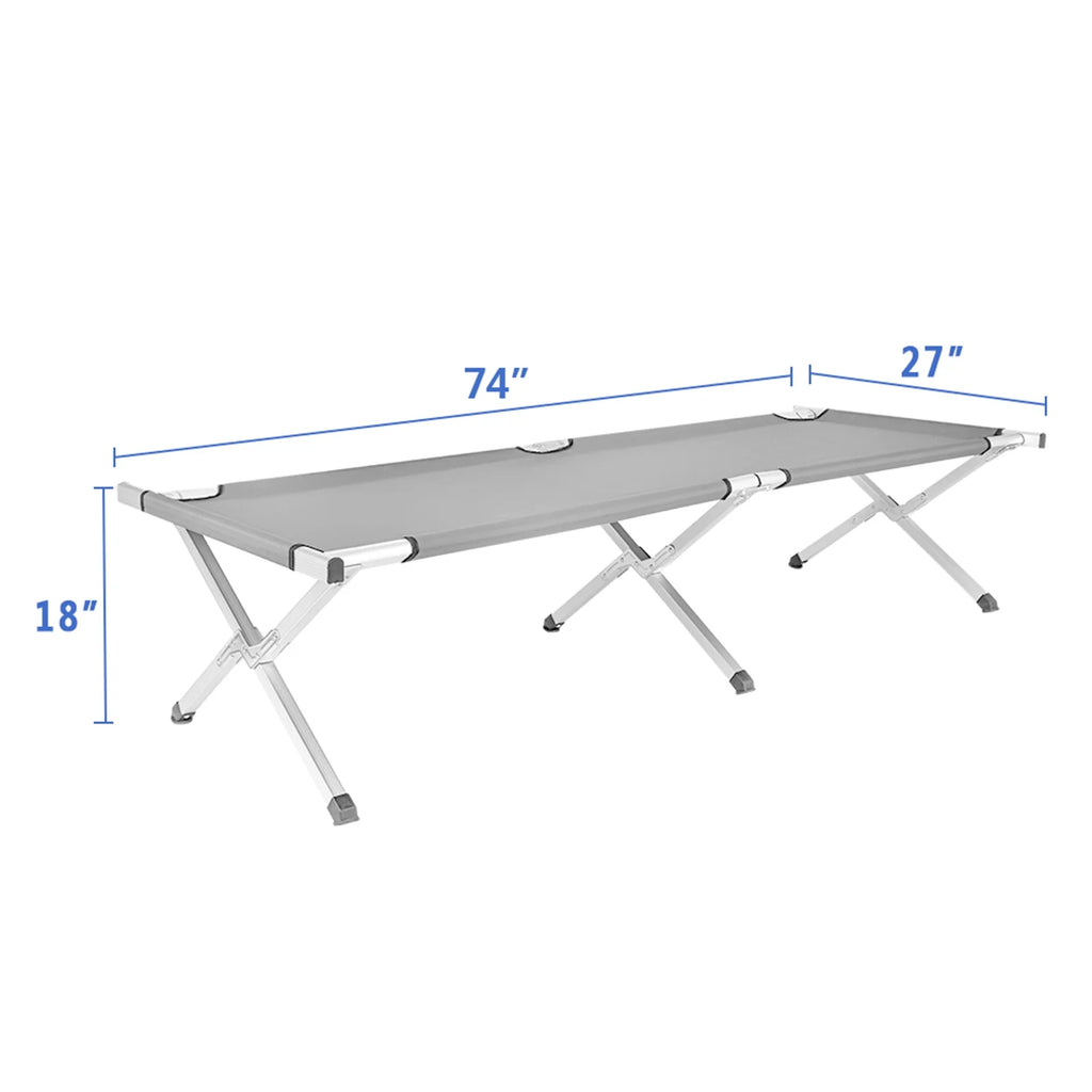Army Green Portable Folding Camping Cot with Carrying Bag V50944