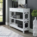 White Wood Storage Console Table I628643