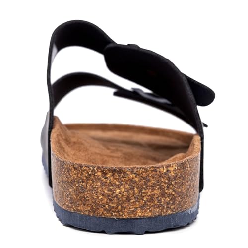 Men's Sandals with Adjustable Buckle Straps and Cork Footbed L835