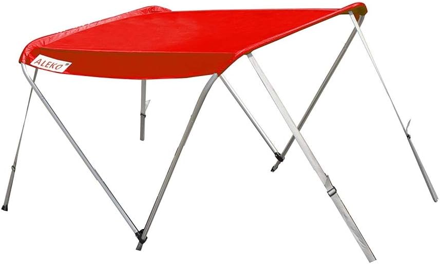 Red Bimini Top Boat Sun Shelter C40742