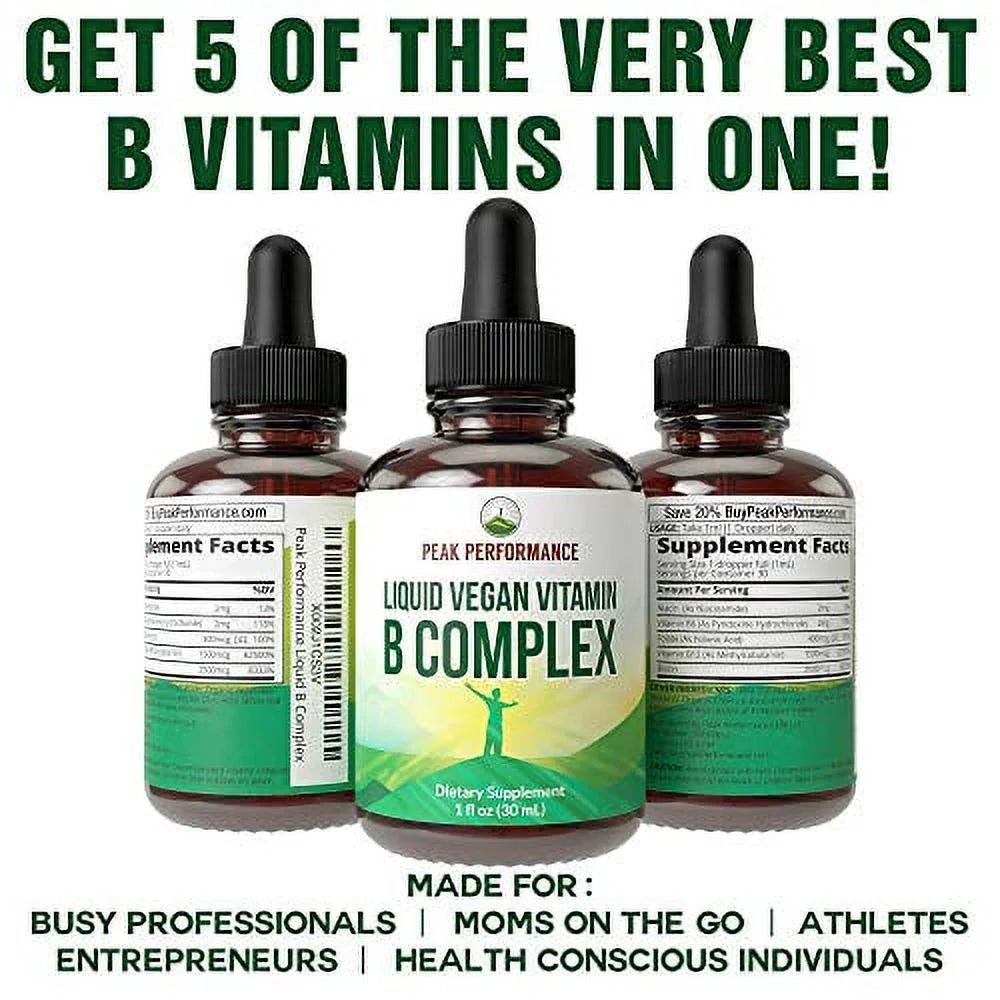 Vegan B Complex Liquid Drops Supplement I935