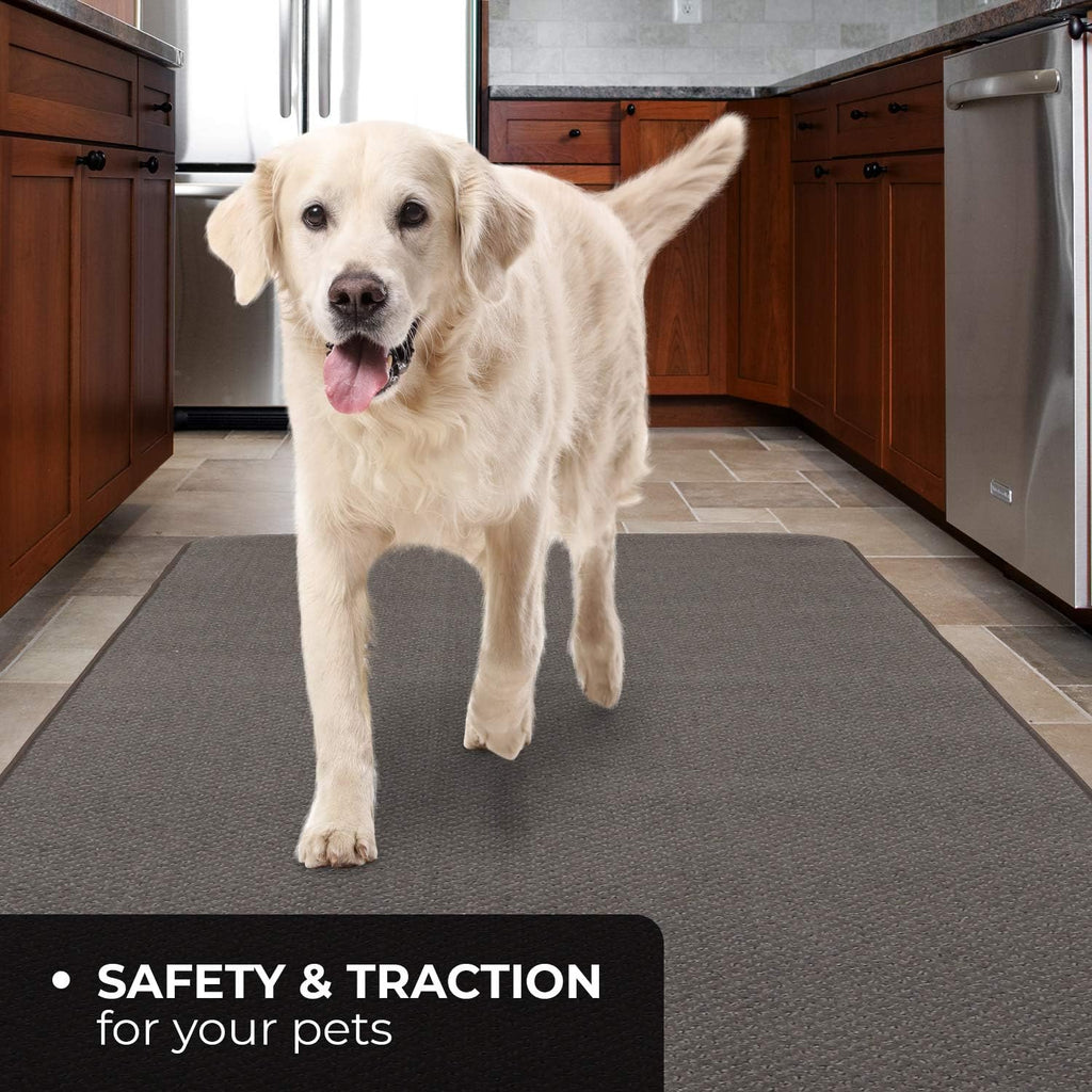 Gray Skid-Resistant Carpet Runner 6 Feet X 36 Inches A75258