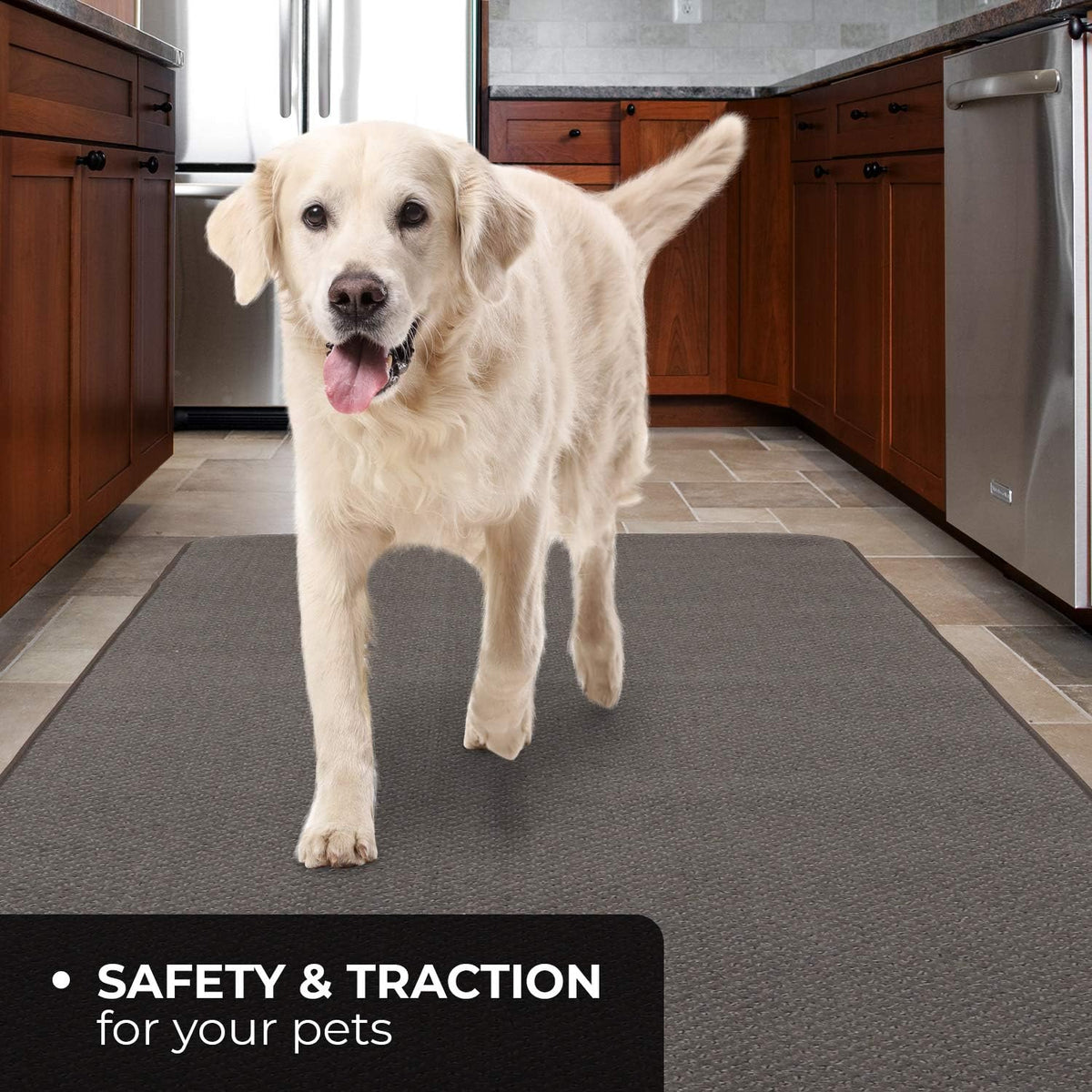 Gray Skid-Resistant Carpet Runner 6 Feet X 36 Inches A75258
