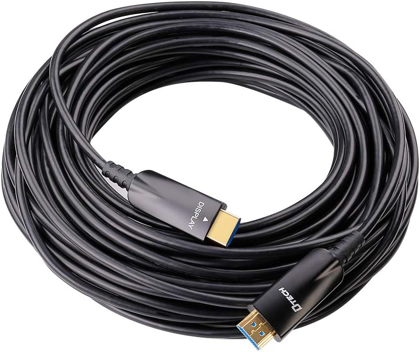 100ft Black Fiber Optic HDMI Cable 4K 30Hz 1080p 60Hz B4722
