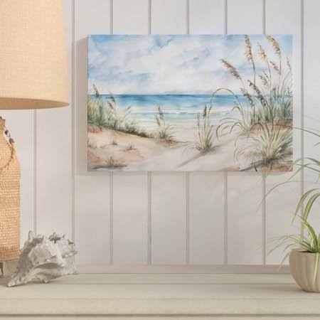Brown Watercolor Painting Print on Wrapped Canvas J300
