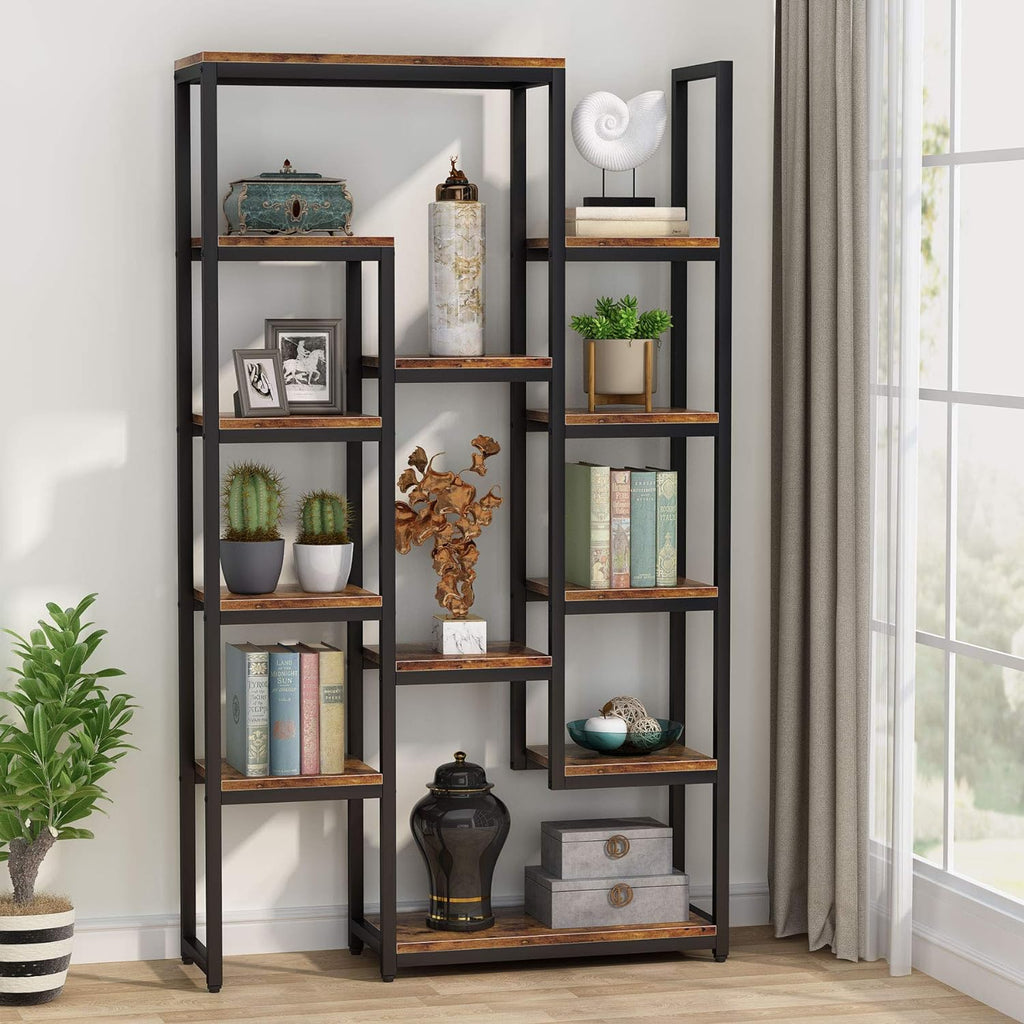 6-Tier 70.9 inch Tall Black Bookshelf U8132