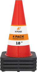 18 Inch Orange PVC Safety Cone Pack of 2 K3451