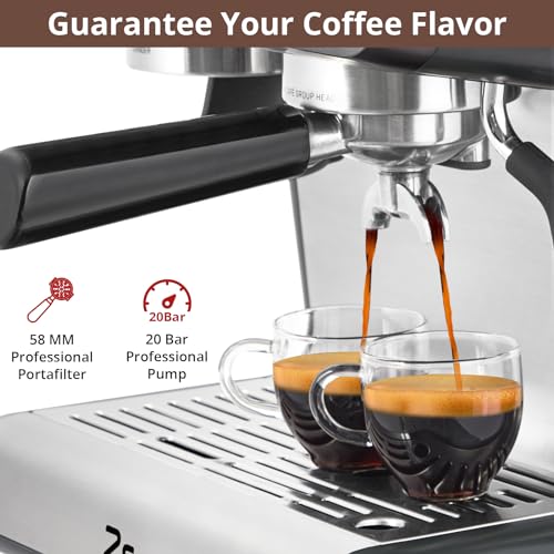 20 Bar Automatic Espresso Coffee Maker with Milk Frother H941