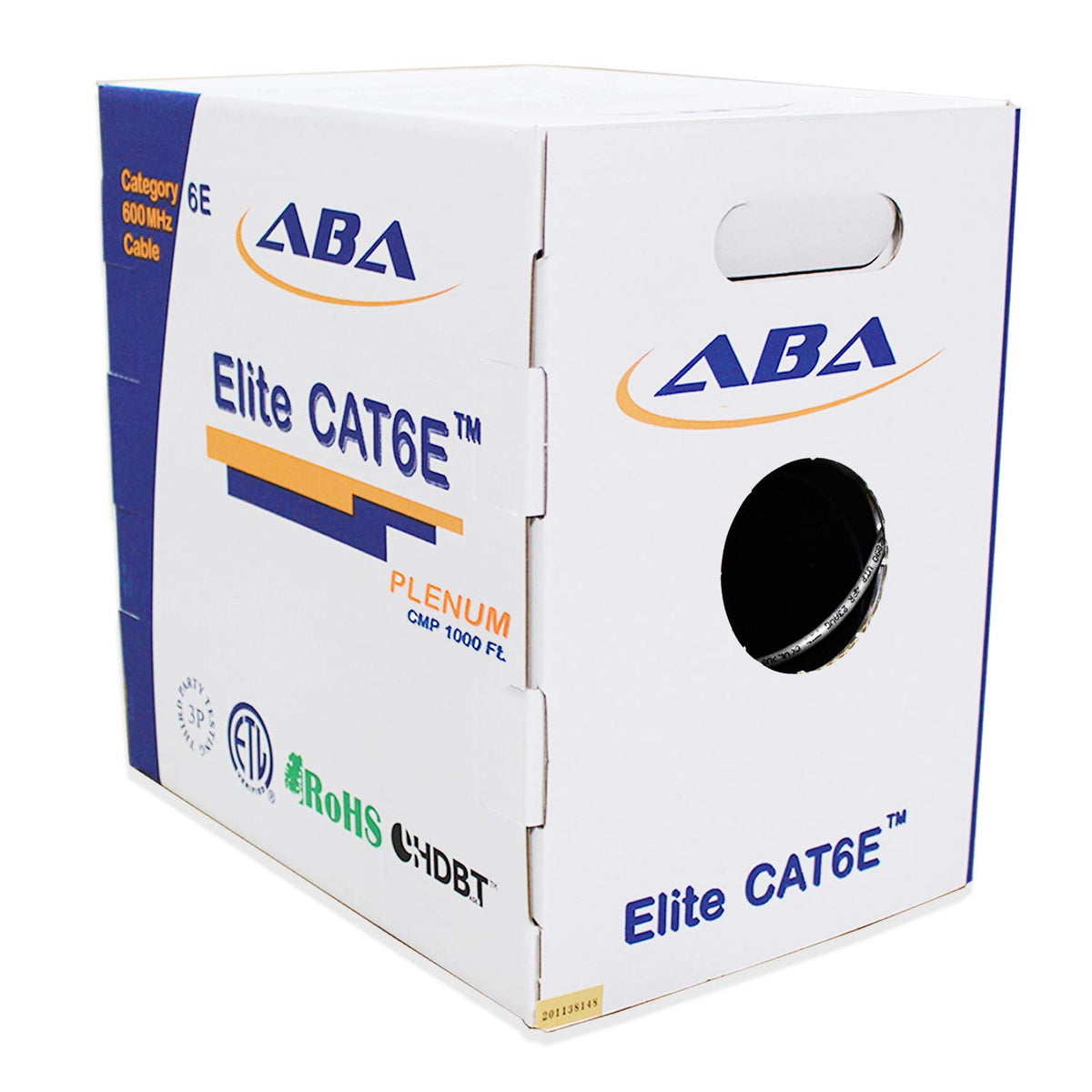 Cat6e Plenum 23AWG UTP 1000 Feet Solid Pure Copper Cable I682463