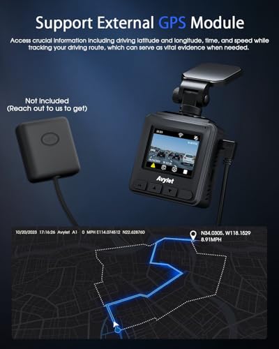 Mini Dash Cam with WiFi, 2K, WDR Night Vision, Parking Monitor W4816