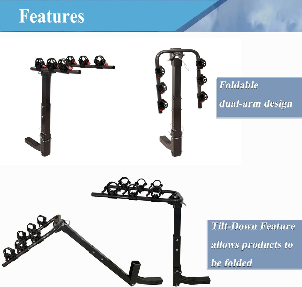 Bikes Hitch Rack 3-Bikes U1351
