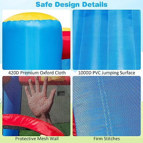 Inflatable Bounce House with Carry Bag, Repair Kit Z973003