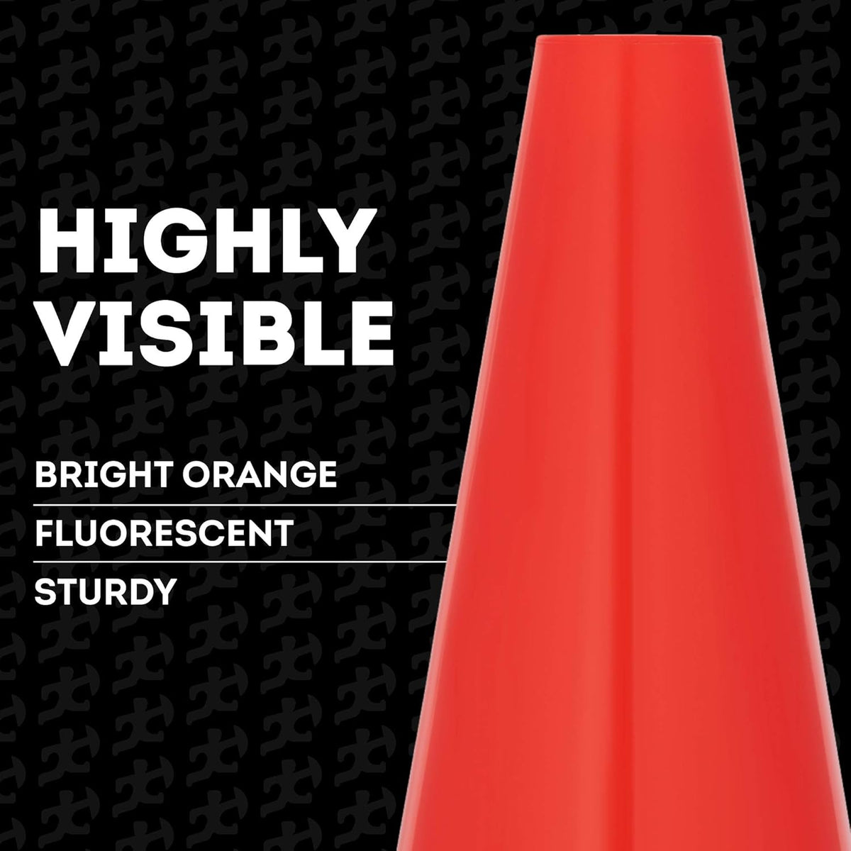 18 Inch Orange PVC Safety Cone Pack of 2 K3451