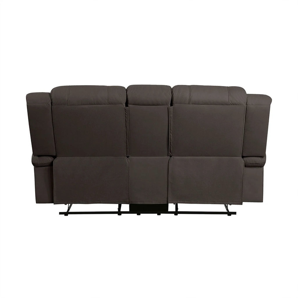Chocolate Microfiber 2-Piece Manual Reclining Sofa Set N81365