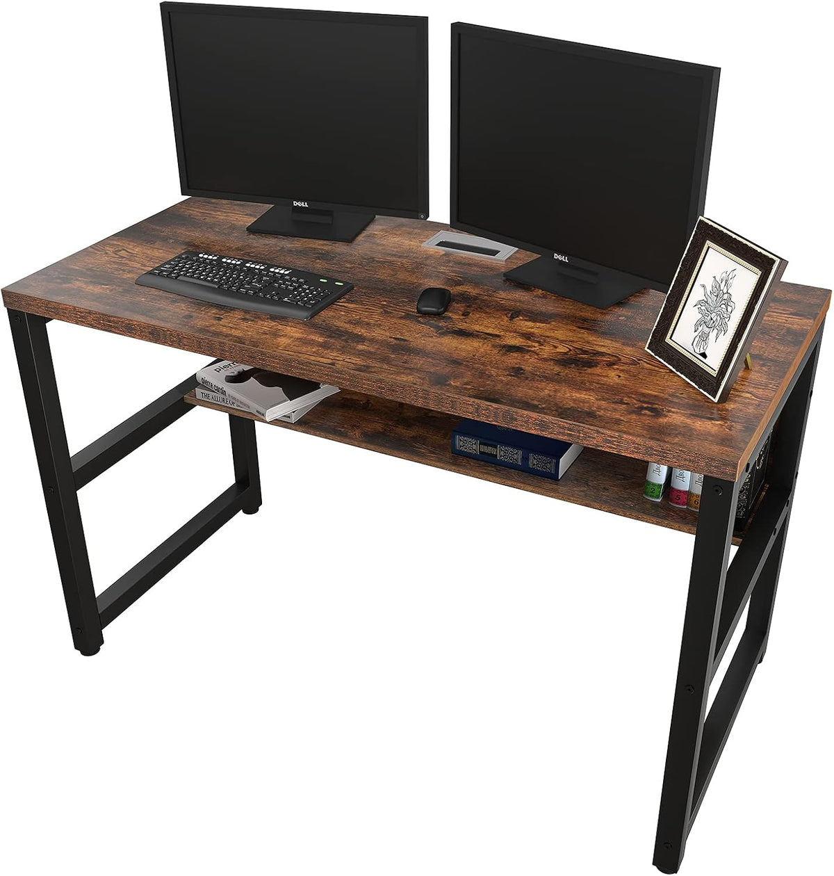Computer Desk with Bookshelf E67403