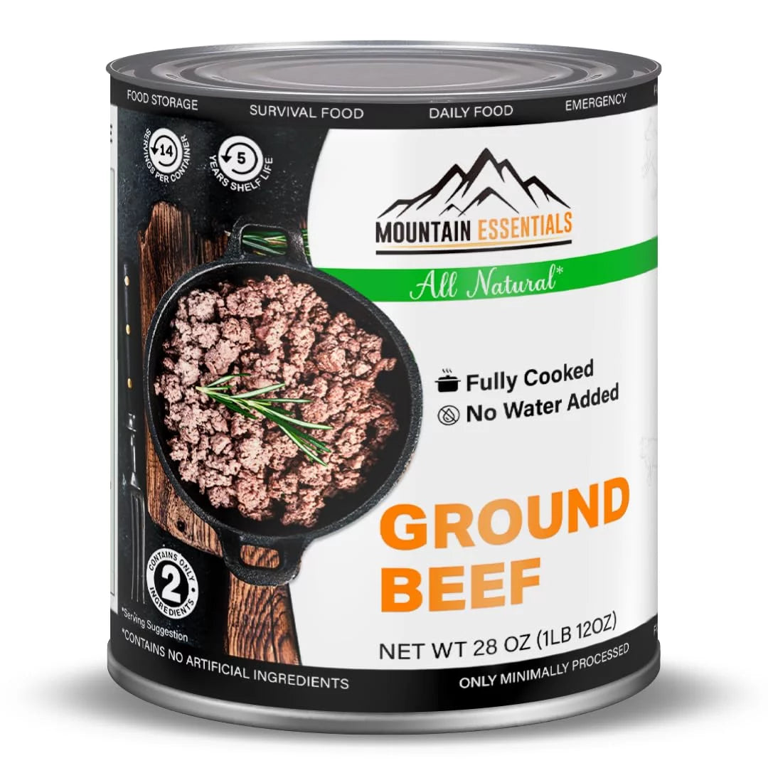 6 Cans Pack Canned Ground Beef 28 Ounce Cans Fully Cooked W10522