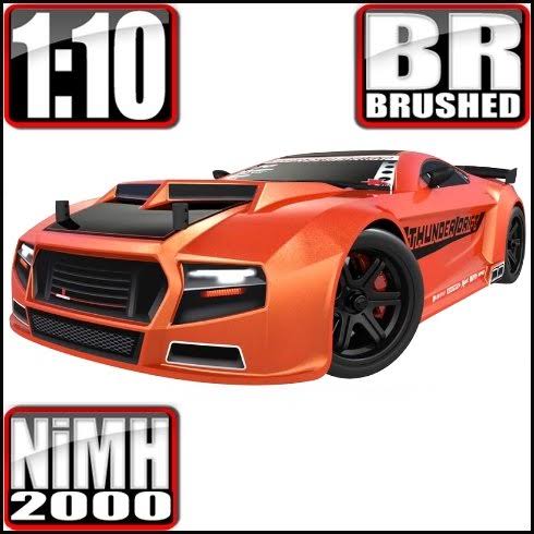 1/10 Scale Belt Drive Electric Orange Drift Car J103