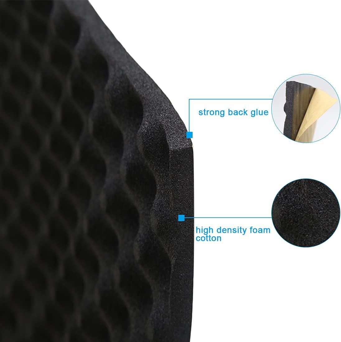 Car Sound Acoustic Absorption Heatproof Foam Mat 118.1x39.4 E797