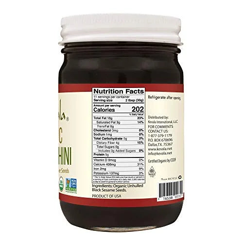 Organic Black Sesame Tahini 12oz (3 Pack) Z643