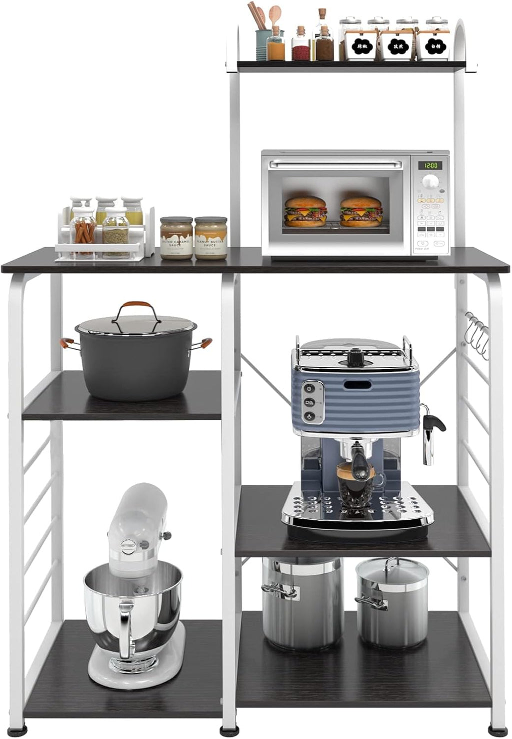 Black 3-Tier Microwave Cart Stand V34444