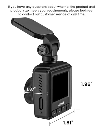 Mini Dash Cam with WiFi, 2K, WDR Night Vision, Parking Monitor W4816