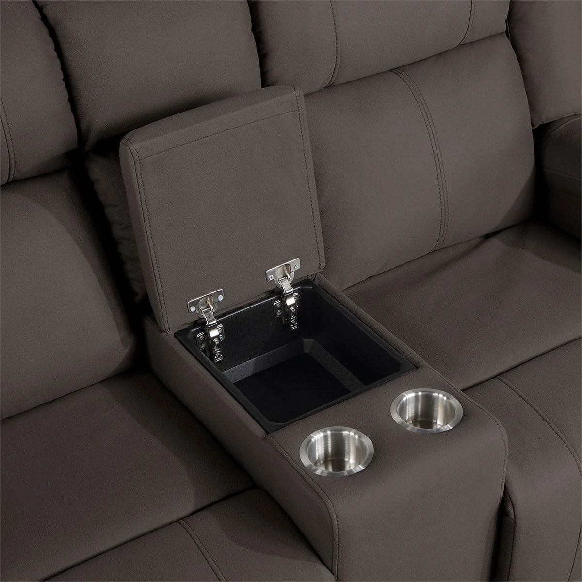 Chocolate Microfiber 2-Piece Manual Reclining Sofa Set N81365