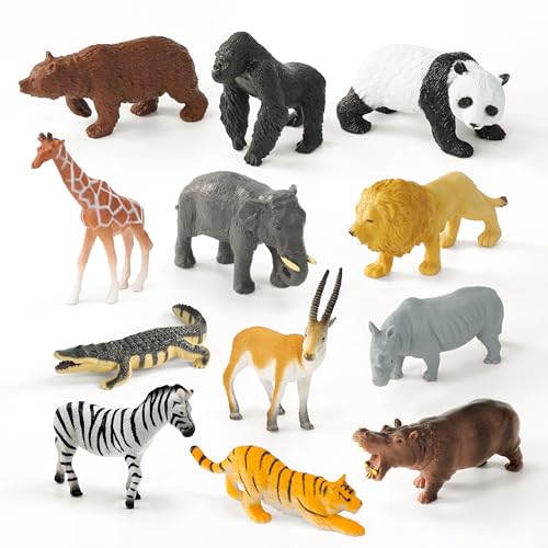 12 PCS Plastic Animal Figurines Z41043