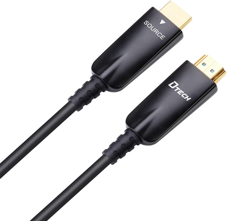 100ft Black Fiber Optic HDMI Cable 4K 30Hz 1080p 60Hz B4722