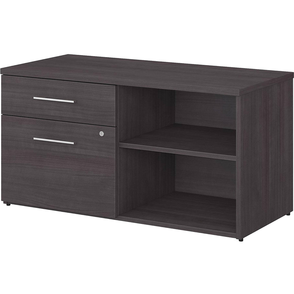 Storm Gray Storage Cabinet with Drawers and Shelves U216908