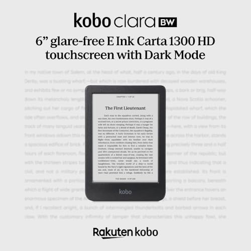 Black 6" Glare-Free Touchscreen eReader with 16GB Storage U539767