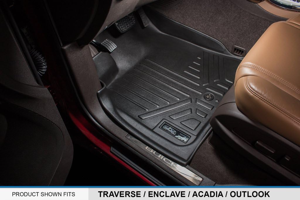 Black 2 Row Floor Mat Liner Set M4905