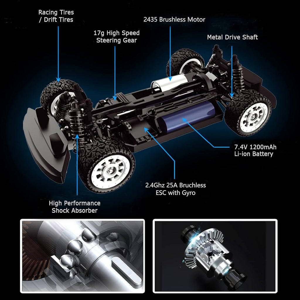 1:16 2.4G 4WD Brushless RC Drift Car X383