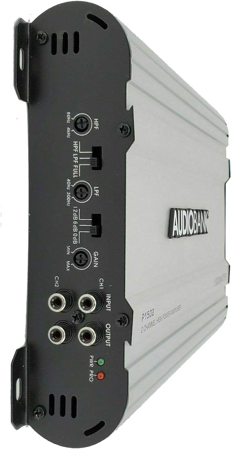 2 Channels 1500 Watts Bridgedable Car Audio Stereo Amplifier D1855