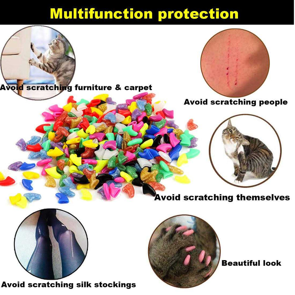 Cat Nail Caps with Glue and Applicators Medium Z8235