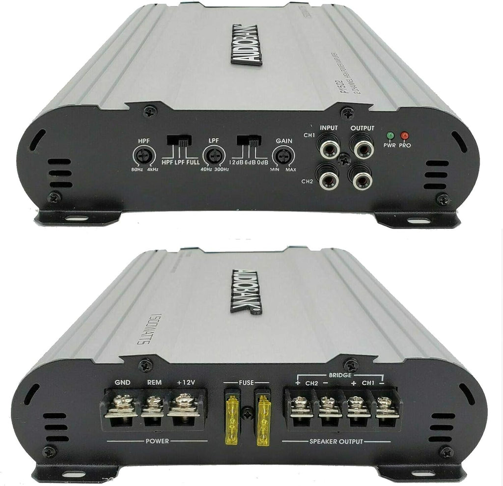 2 Channels 1500 Watts Bridgedable Car Audio Stereo Amplifier D1855