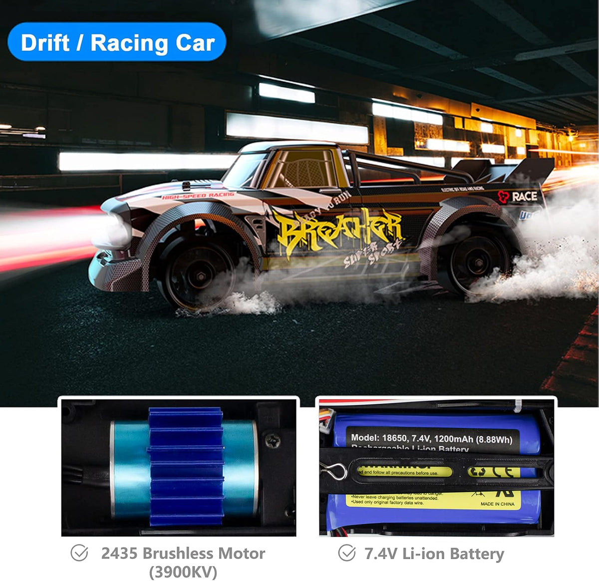 1:16 2.4G 4WD Brushless RC Drift Car X383