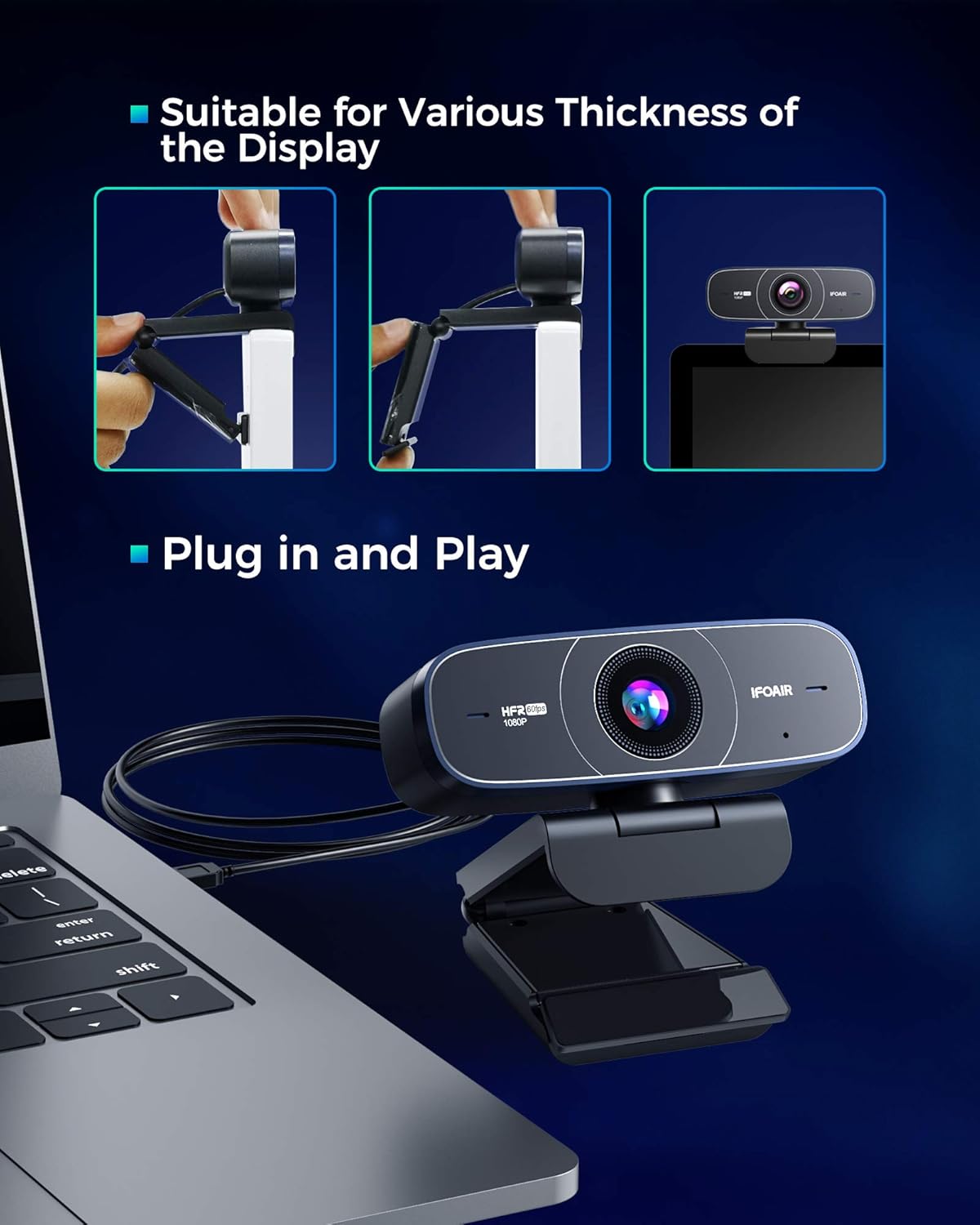 1080p 60fps Webcam with Microphone Z233808