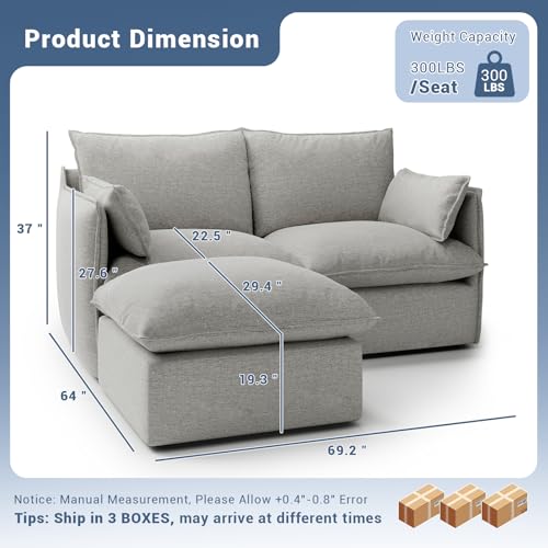 Dark Gray Waterproof Down Filled 5 Seater Modular Sectional Sofa C235509