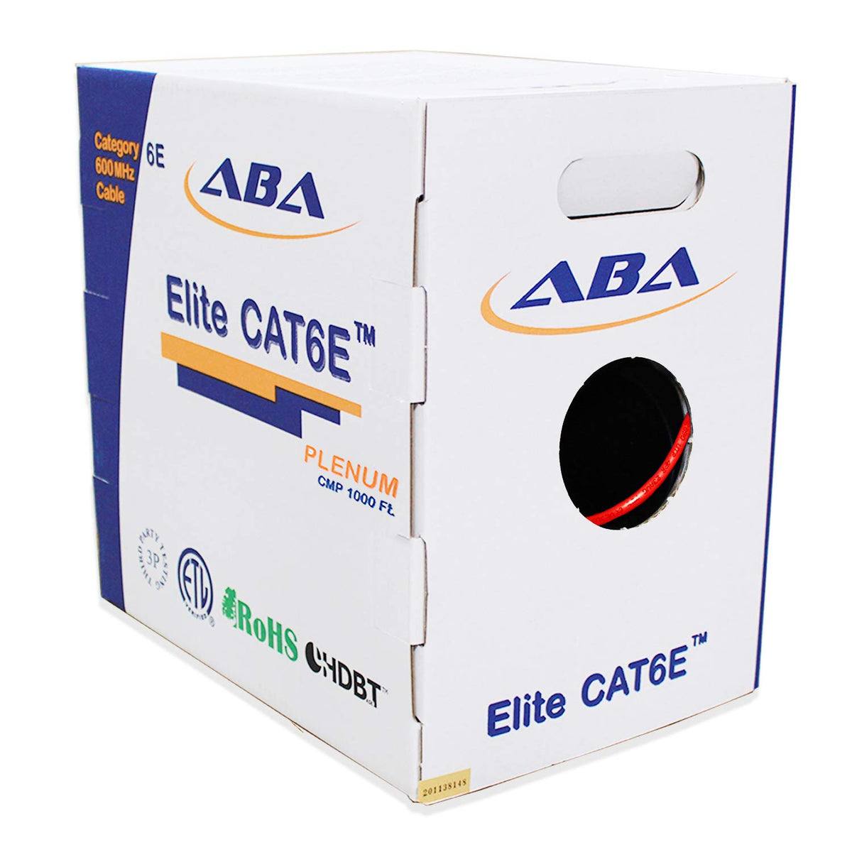 Cat6e Plenum 23AWG UTP 1000 Feet Solid Pure Copper Cable I682463