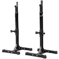Pair of Adjustable Solid Steel Squat Rack Stands B54638