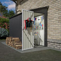 Black Heavy-Duty Outdoor Metal Storage Shed with Floor Base Z596