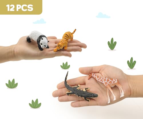 12 PCS Plastic Animal Figurines Z41043