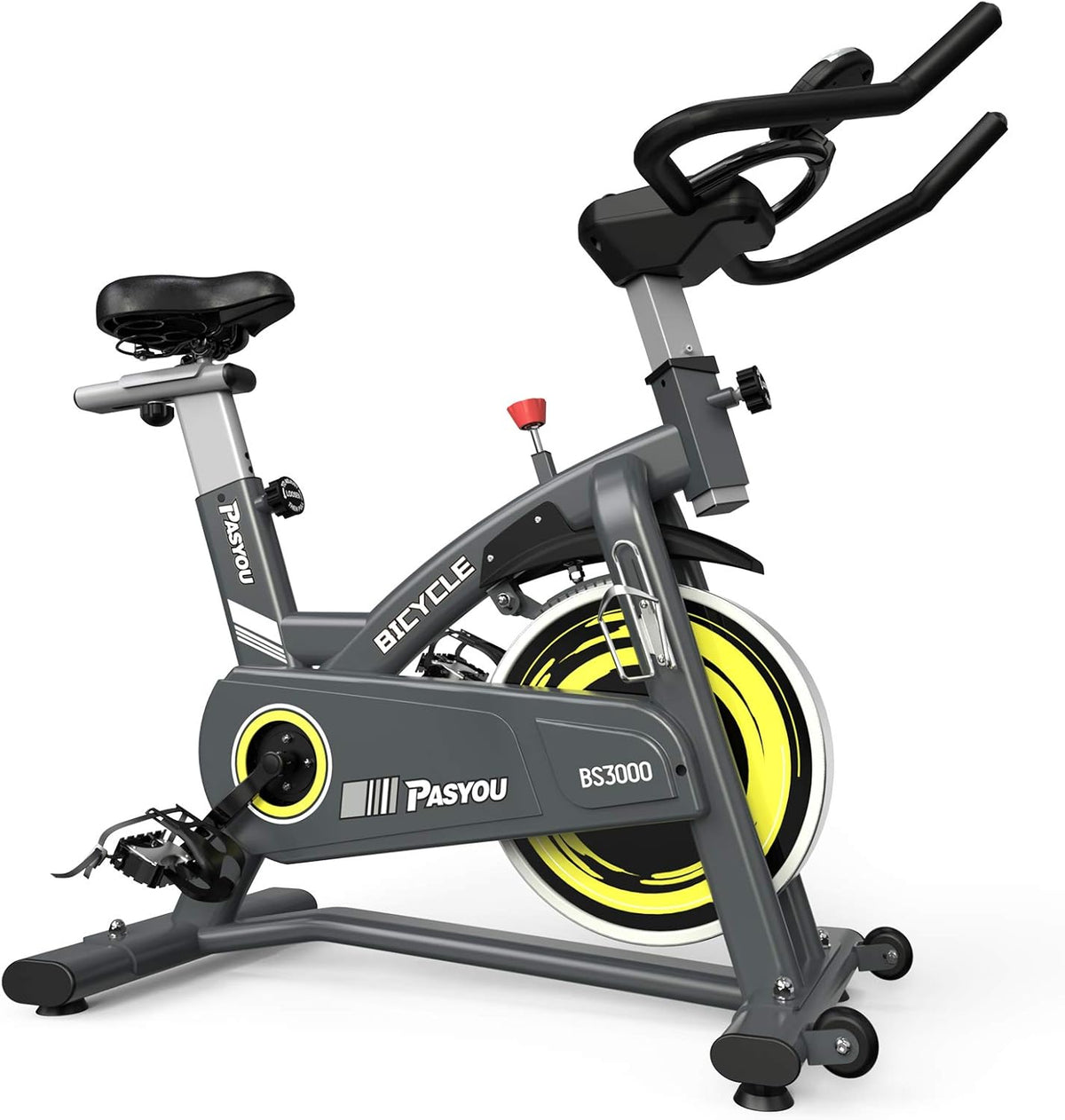 Magnetic Exercise Bike Indoor Stationary Cycling Bike Belt Drive Bicycle with LCD Monitor J308