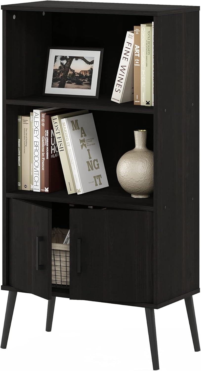 Espresso Accent Cabinet with Wood Legs X659578