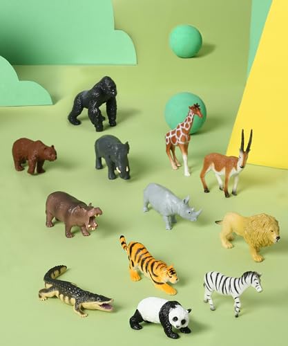 12 PCS Plastic Animal Figurines Z41043