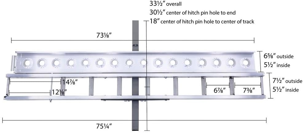 Aluminum Motorcycle Carrier with 6' Ramp M74619